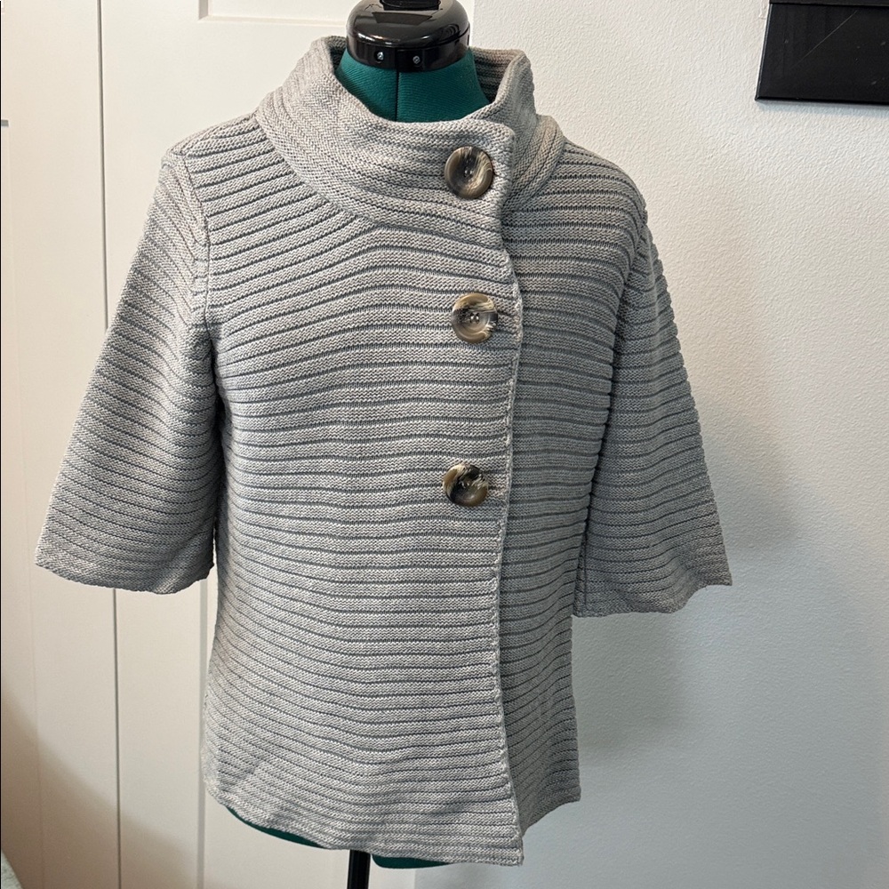 Tribal Light Gray Knit Sweater